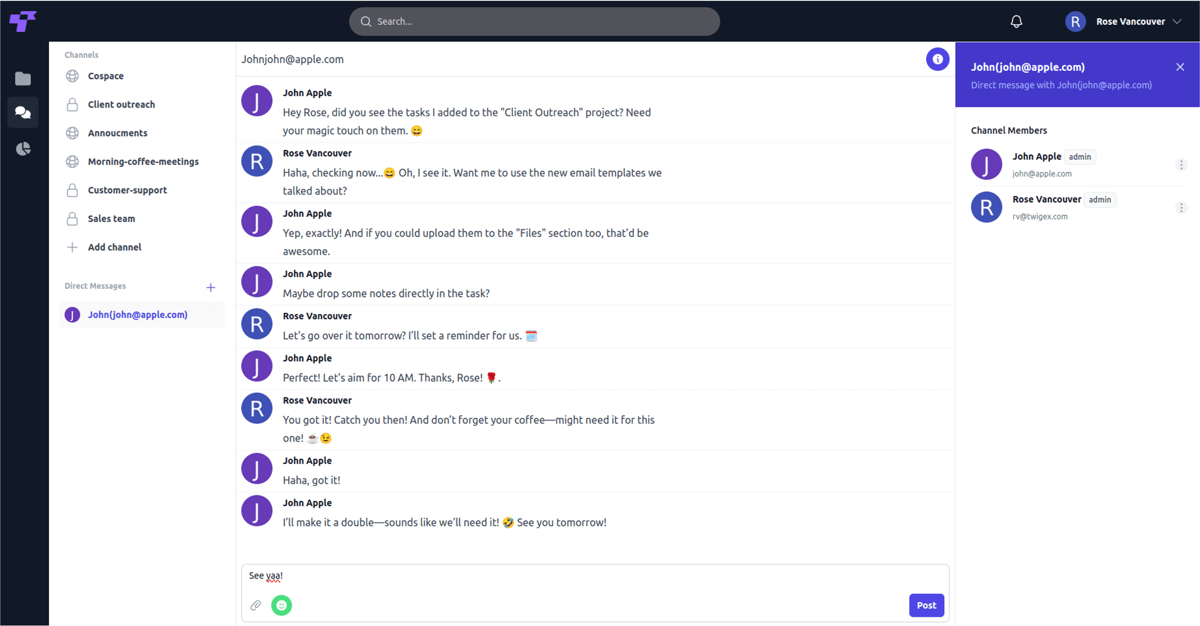 Design workflow interface