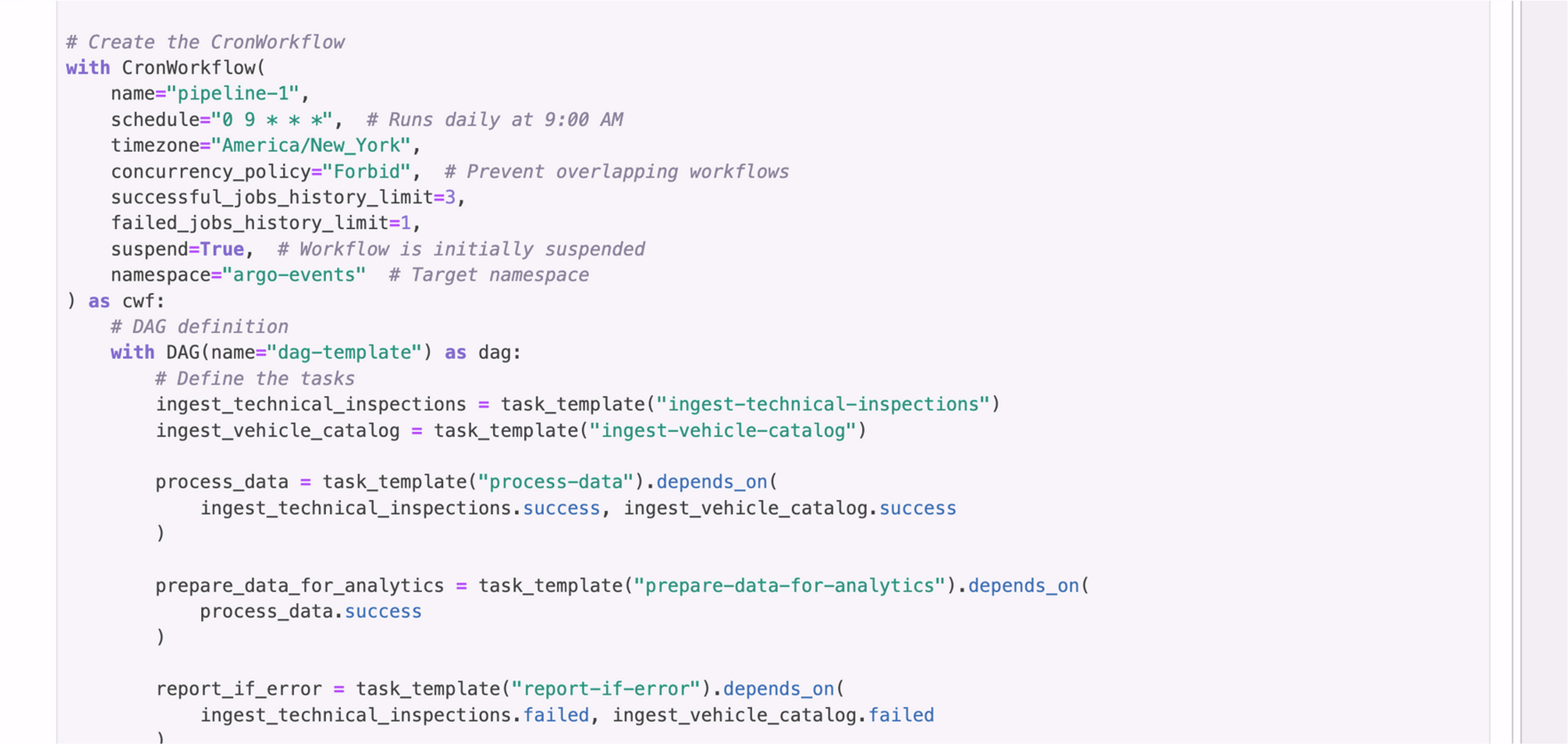 Software development workflow