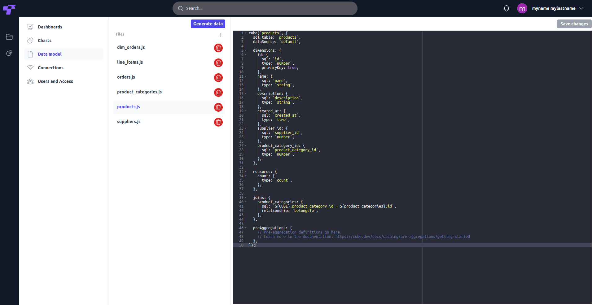 AppBuilder interface